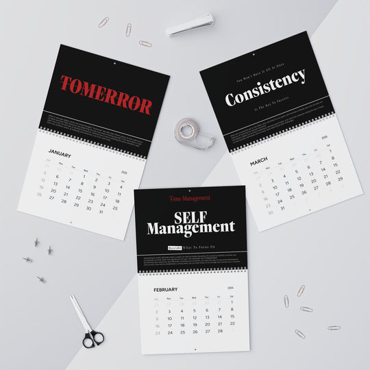 MOTIVATIONAL CALENDAR black