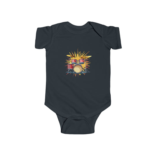 Baby Fine Jersey Bodysuit | Drum Kit