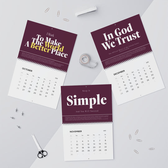 MOTIVATIONAL CALENDAR purple