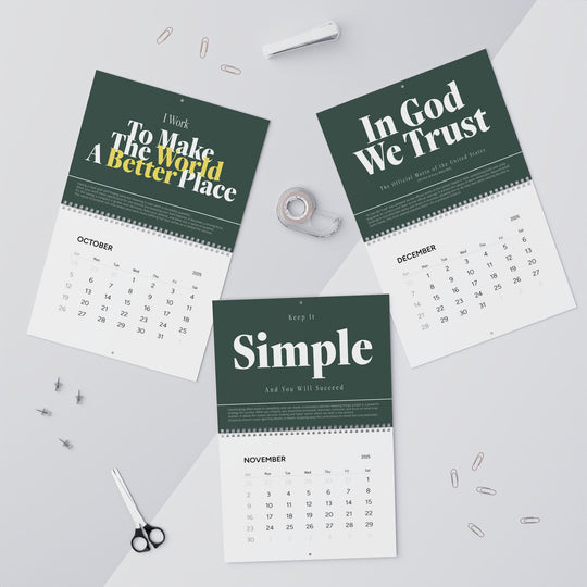 MOTIVATIONAL CALENDAR green