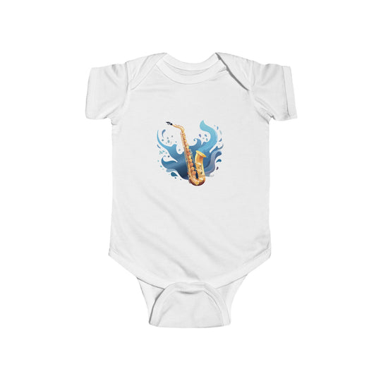 Baby Fine Jersey Bodysuit | Saxophone
