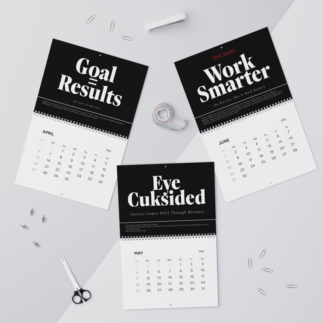 MOTIVATIONAL CALENDAR black