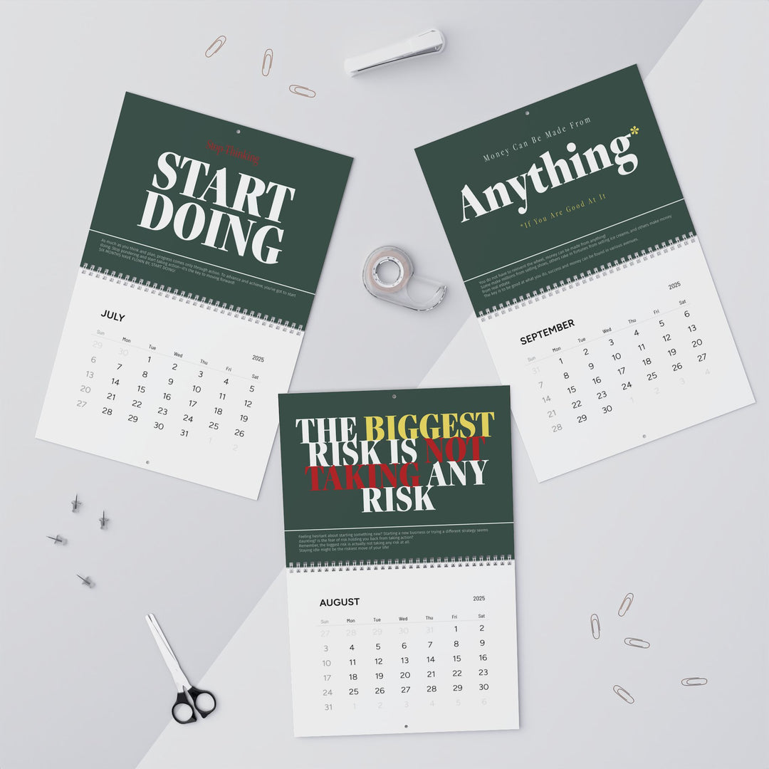 MOTIVATIONAL CALENDAR green