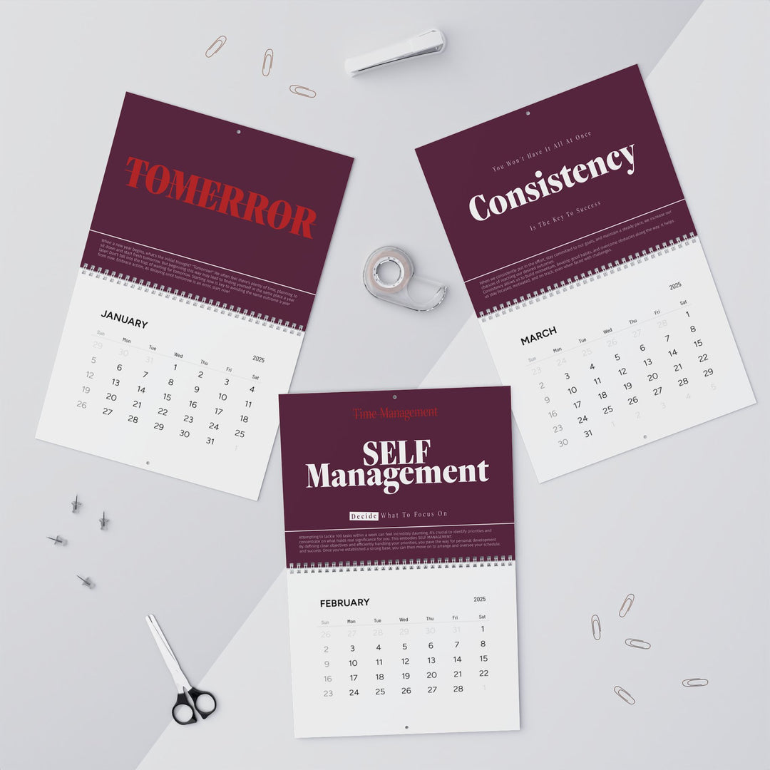 MOTIVATIONAL CALENDAR purple