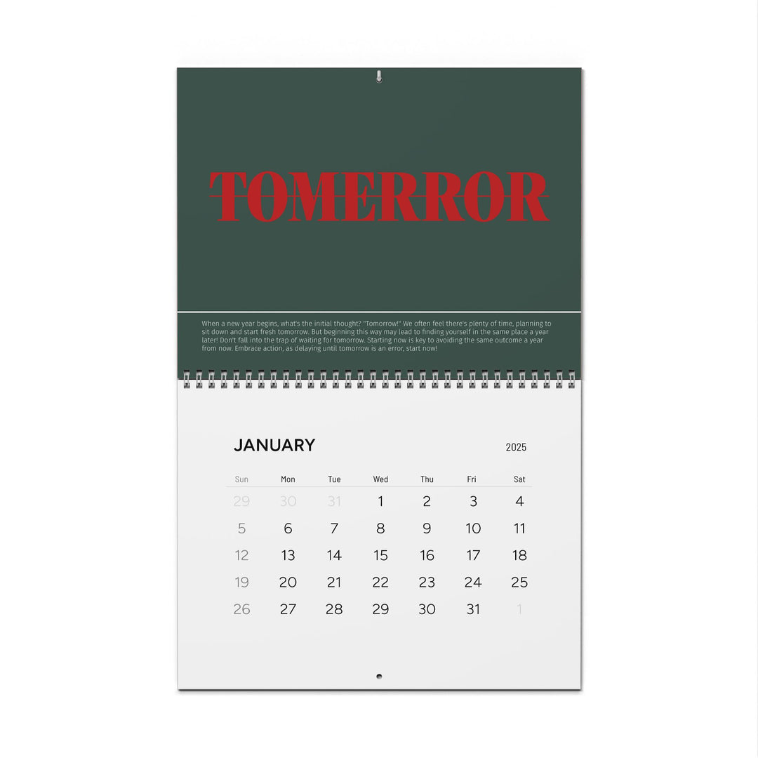 MOTIVATIONAL CALENDAR green