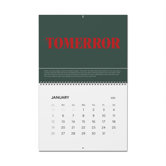 MOTIVATIONAL CALENDAR green