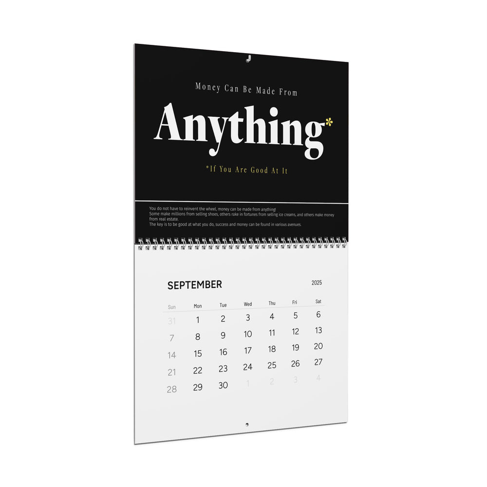 MOTIVATIONAL CALENDAR black