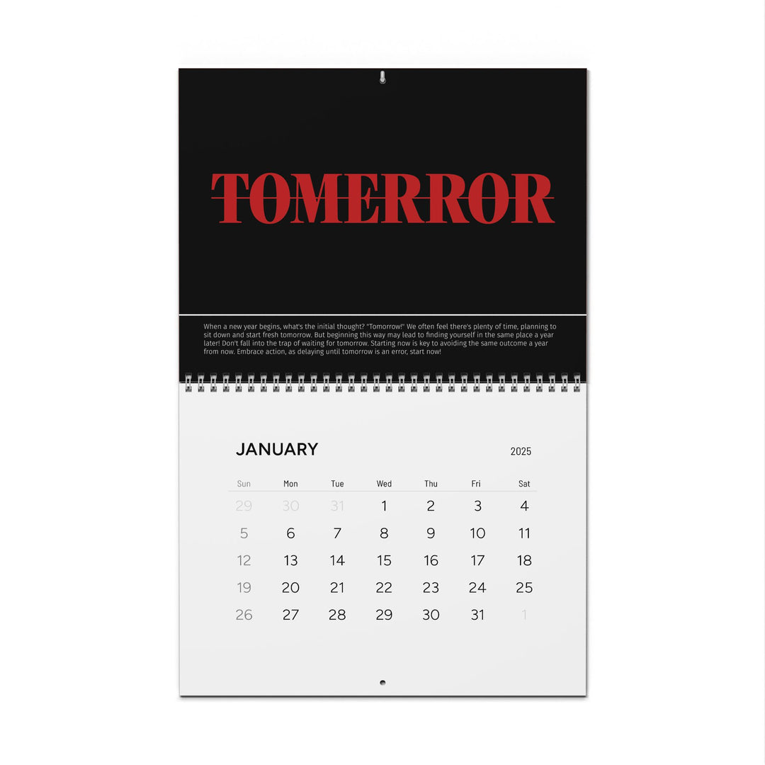 MOTIVATIONAL CALENDAR black